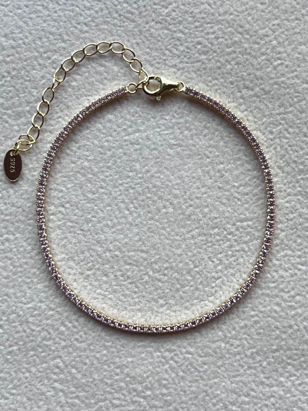 B053 | Light Pink CZ Micro Tennis Bracelet